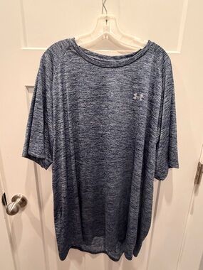 Under Armour Tech Tee 4XLT Blue Loose Fit Performance Shirt Big Tall